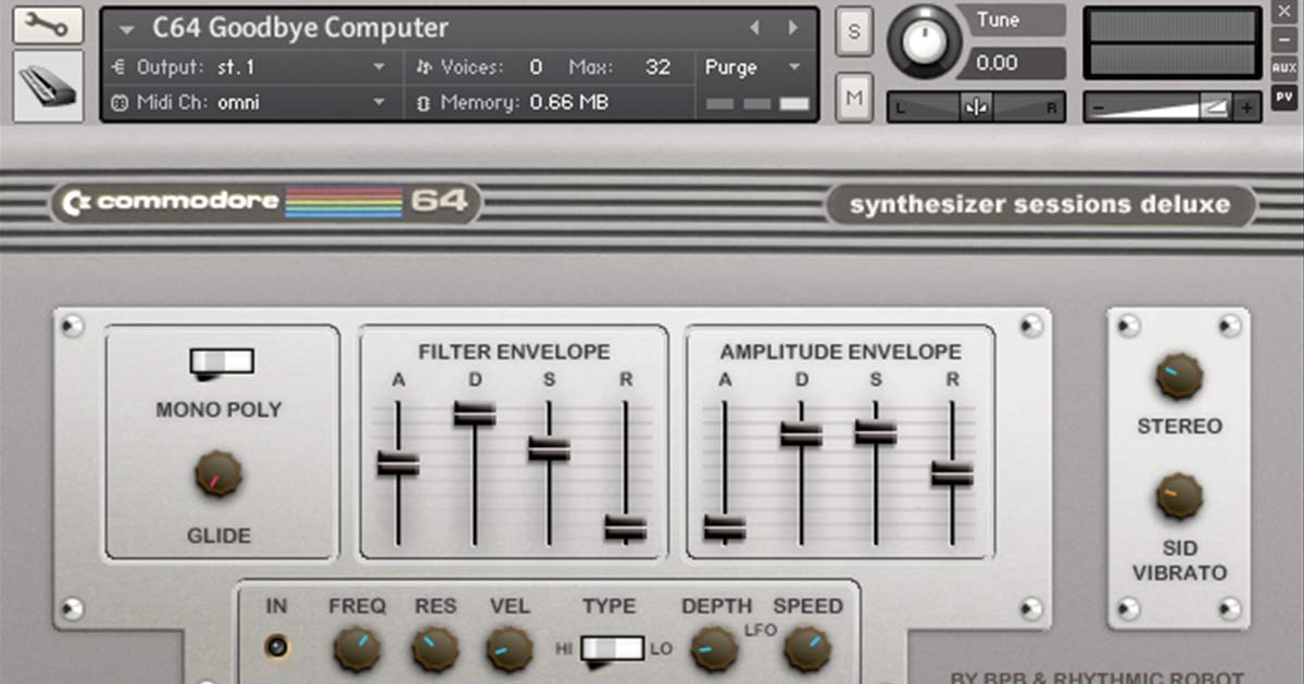 Free Commodore 64 Synthesizer Sessions DELUXE sample pack for kontakt