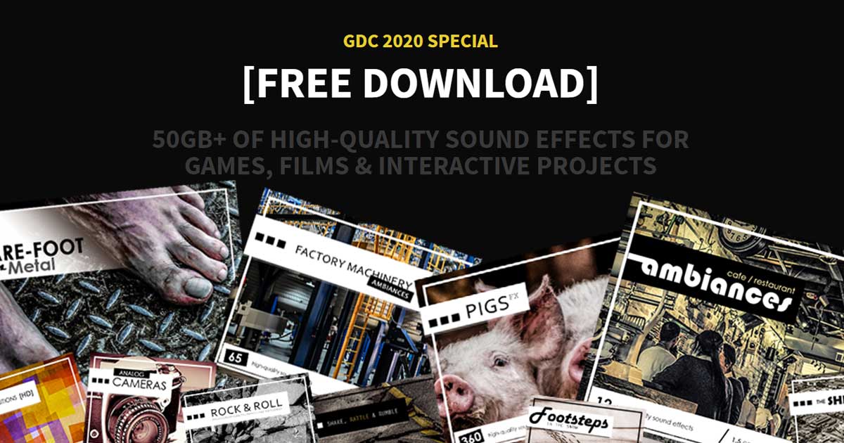Game Audio GDC Bundle 2020 - 50gb FX Bundle